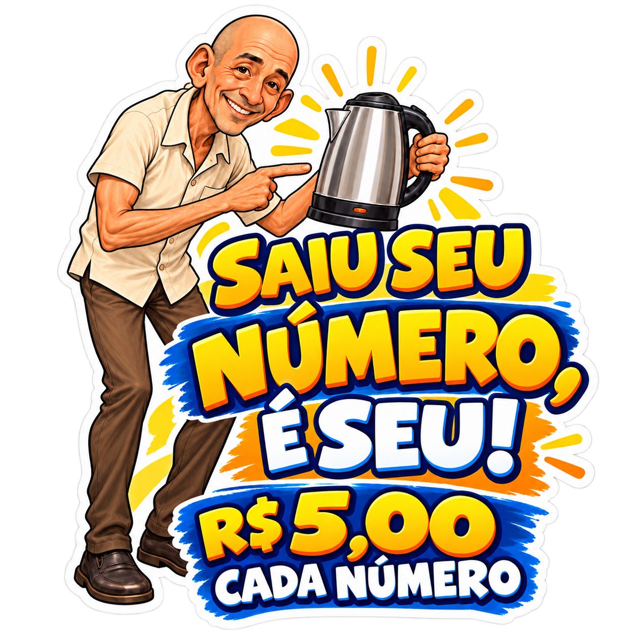 Ti Toi e a promoção da Rifa do Ti Toi.