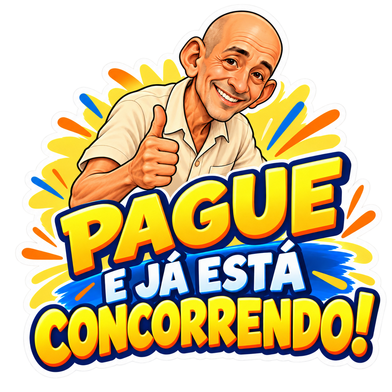Ti Toi dá joinha: pague e já está concorrendo.